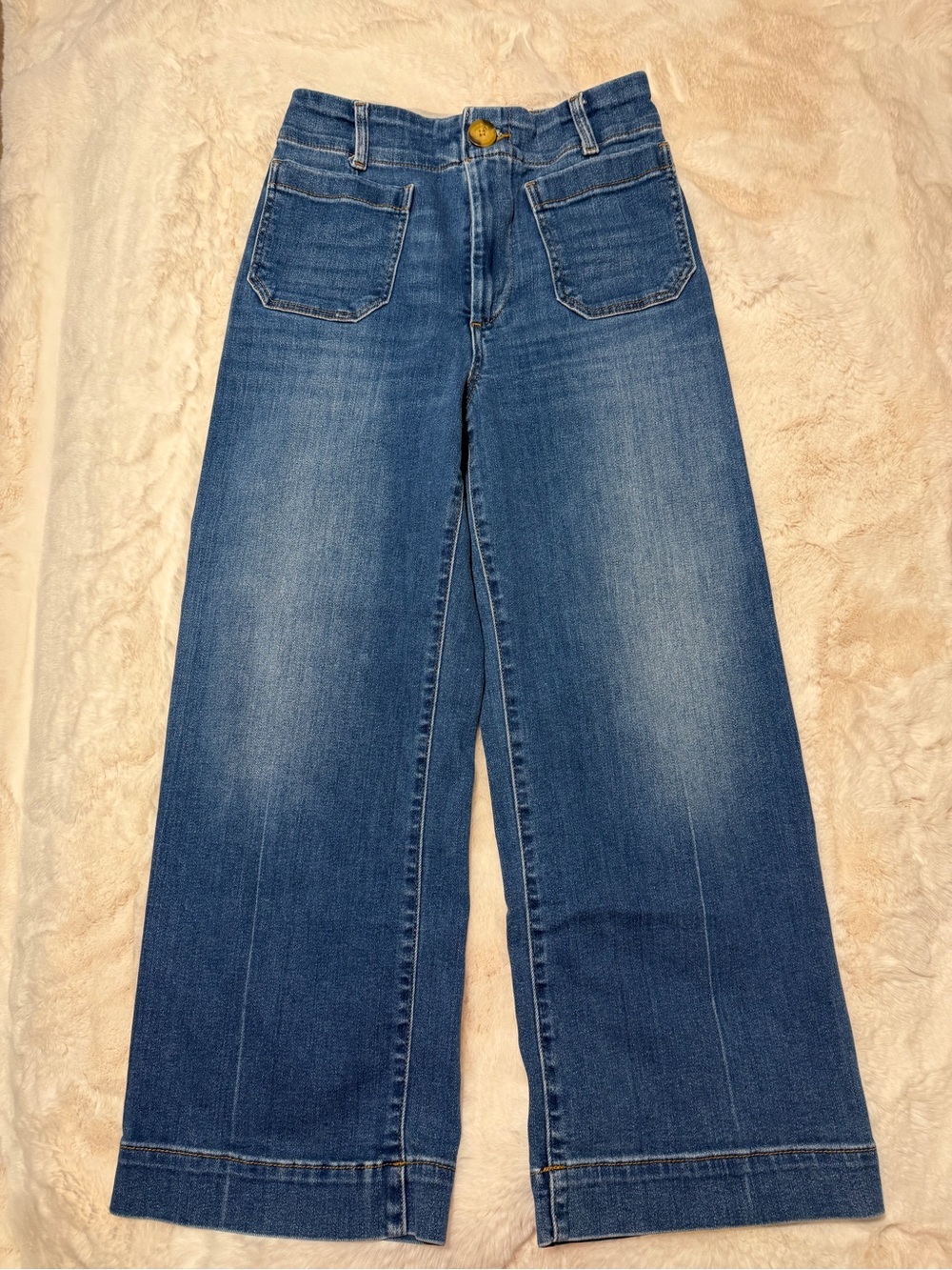 Maeve Wide-Leg Jeans in Medium Blue Wash
